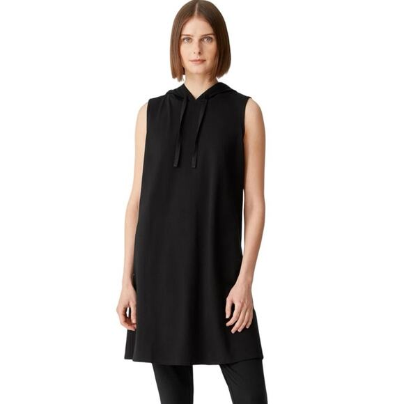 Eileen Fisher Dresses & Skirts - Eileen Fisher Cotton Jersey Hooded Dress